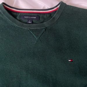 tommy hilfiger green/ olive crewneck knit sweater.